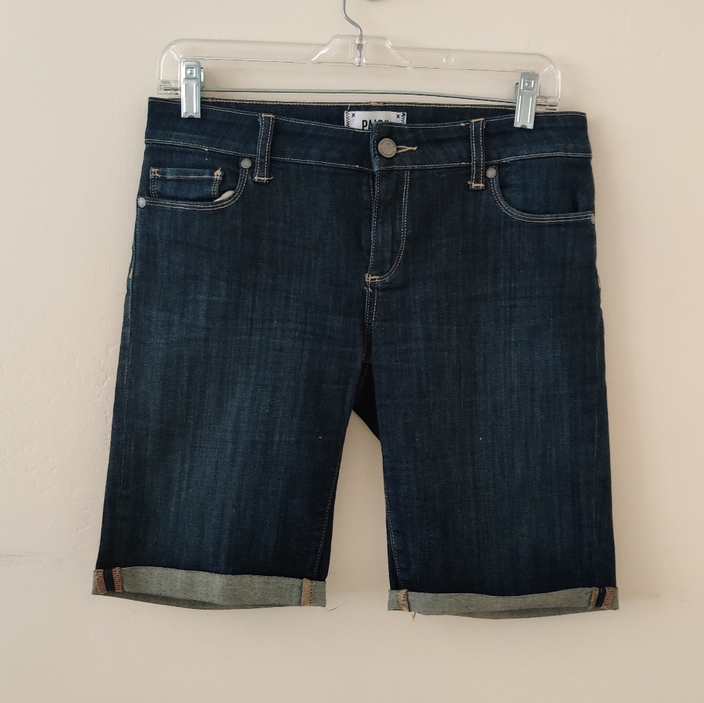 PAIGE Indigo Denim Shorts